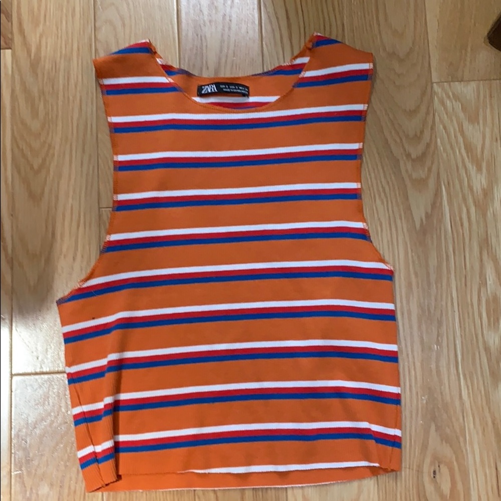 Zara cropped sleeveless tank